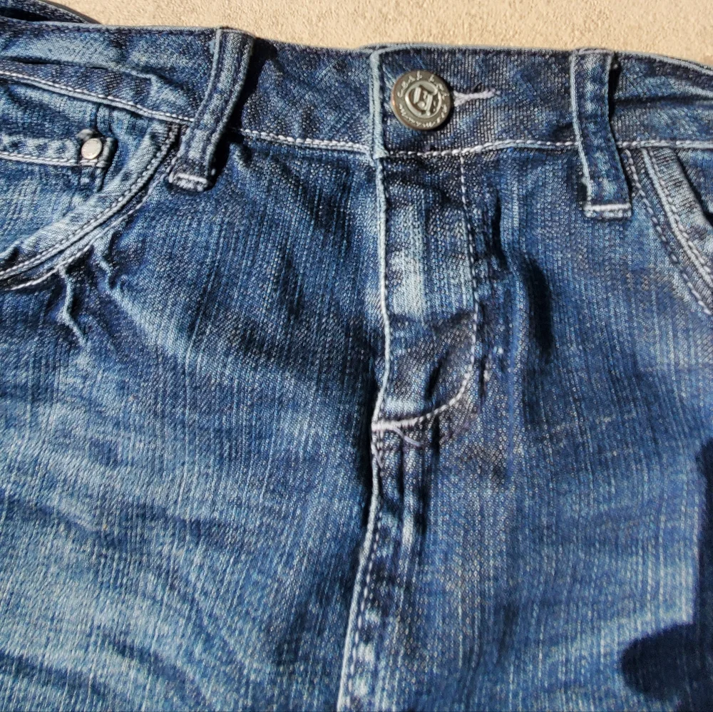 Star Zippered DENIMN Mini Skirt size Large Y2K Fashion - Picture 5 of 8